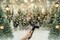 7×5ft Bokeh Snow Christmas Tree Photo Backdrop (	Random color) 7×5ft